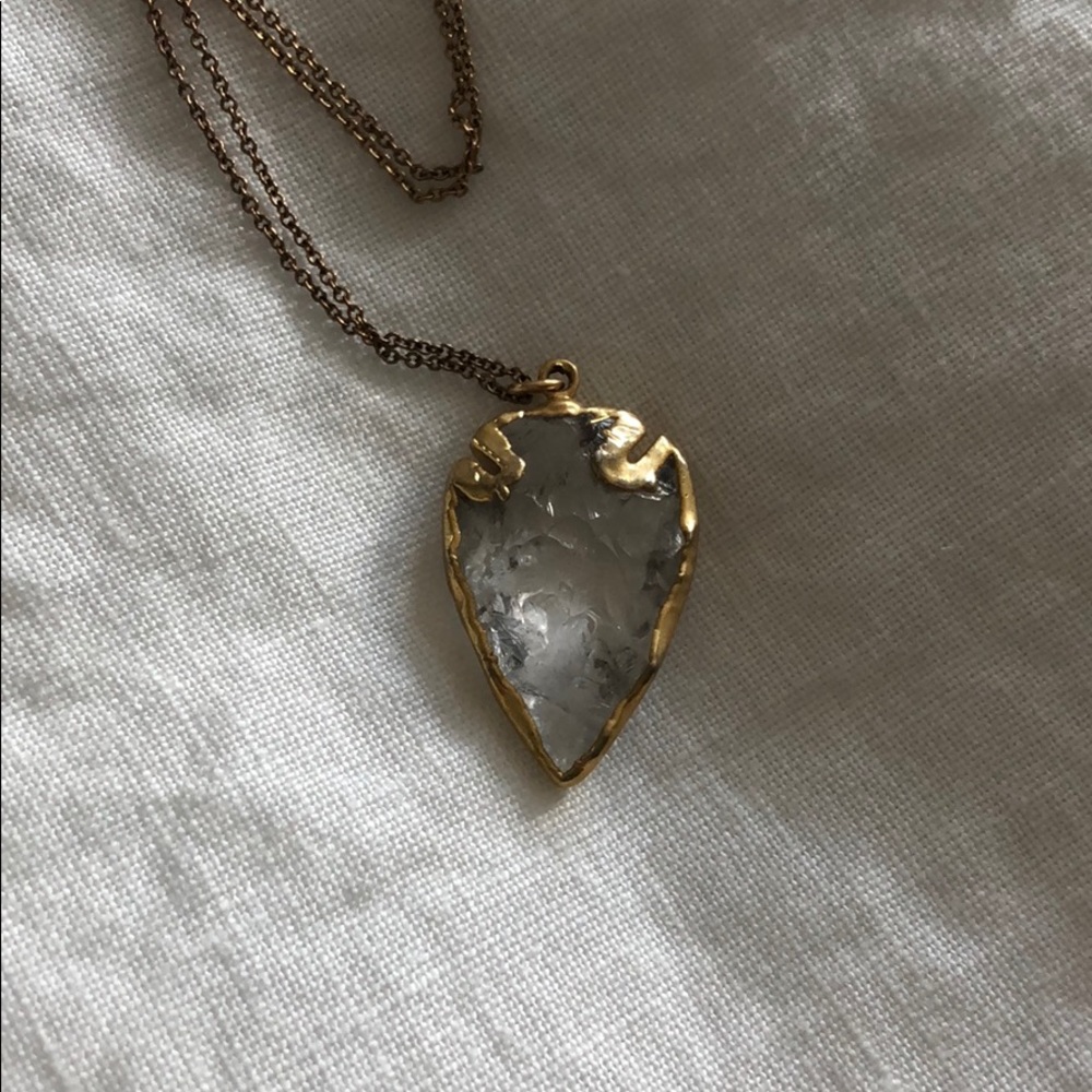 Kei Jewelry arrowhead stone necklace